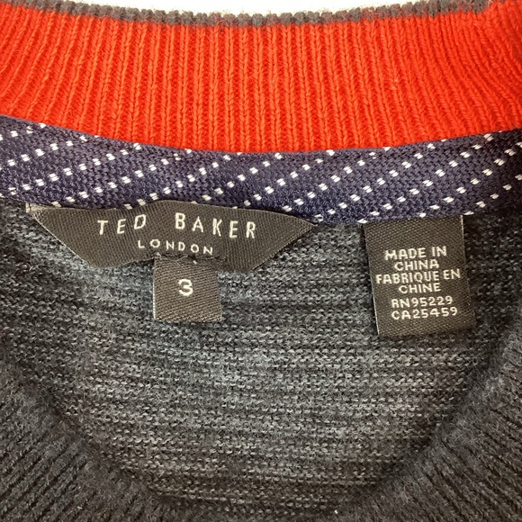 Ted Baker London Gray & Black Crewneck Sweater | Medium (3) - Picture 7 of 12
